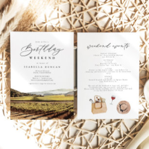 Napa Sonoma Valley California Winery Birthday Invitation