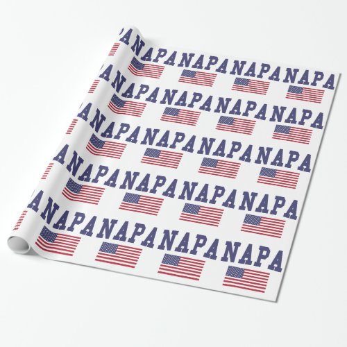 Napa US Flag Wrapping Paper