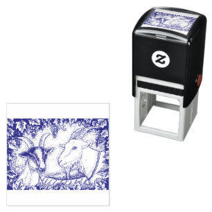NAPA VALLEY ALPINE KID & BILLY GOAT, GRAPE ARBOR SELF-INKING STAMP