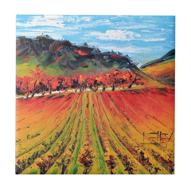 Napa Valley by Lisa Elley Ceramic Tile (Front)
