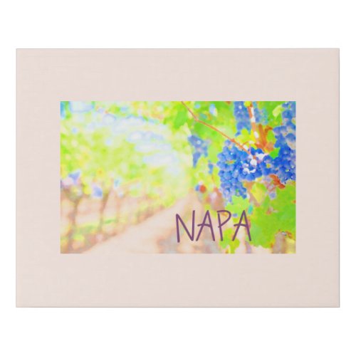 Napa Valley CA   Faux Wrapped Canvas Print