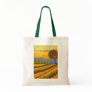Napa Valley California Travel Art Vintage Tote Bag