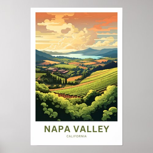 Napa Valley California Travel Poster