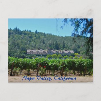 Napa Valley California Vineyard Postcard by Rebecca_Reeder at Zazzle