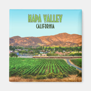 Napa Valley California Vineyard Vintage Magnet