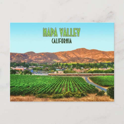 Napa Valley California Vineyard Vintage Postcard