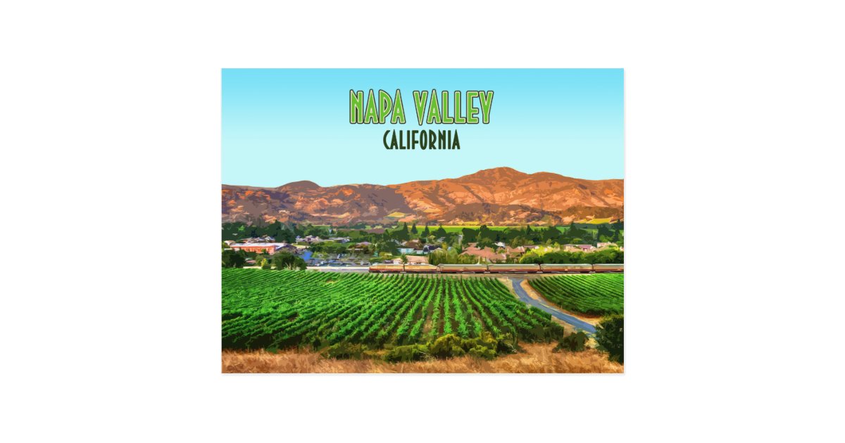 Napa Valley California Vineyard Vintage Postcard | Zazzle.com