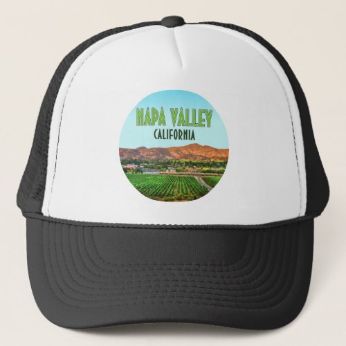 Napa Valley California Vineyard Vintage Trucker Hat