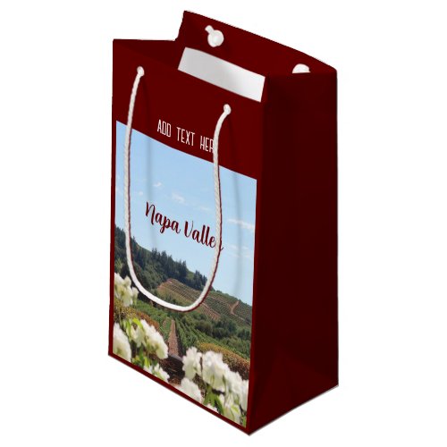 Napa Valley California vineyards and flowers Small Gift Bag