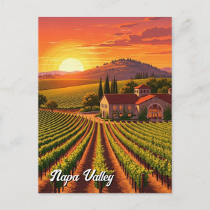 Napa Valley California Vinyard Winery Postcard