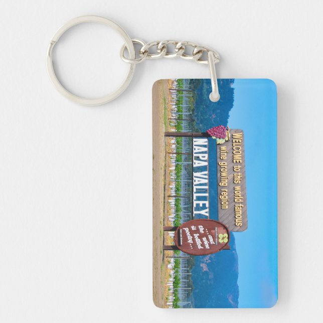 Napa Valley California Wine Country Keychain (Front)