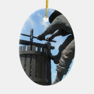 Napa Valley California Wine Press Monument Ceramic Ornament