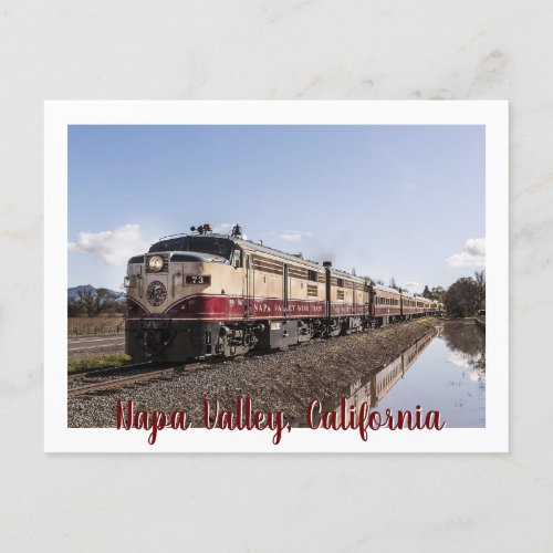 Napa Valley California Wine Train Postcard