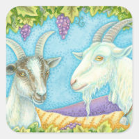 Napa Valley Goats Under Grape Arbor STICKERS Sheet