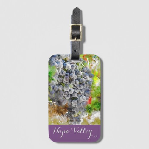 Napa Valley Grapes on the Vine Luggage Tag