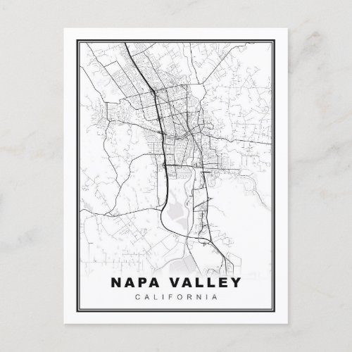 Napa Valley Map Postcard