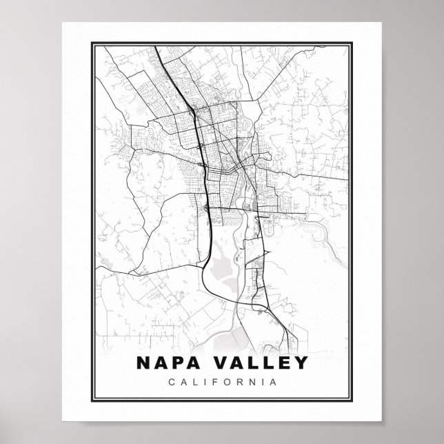 Napa Valley Map Poster (Front)