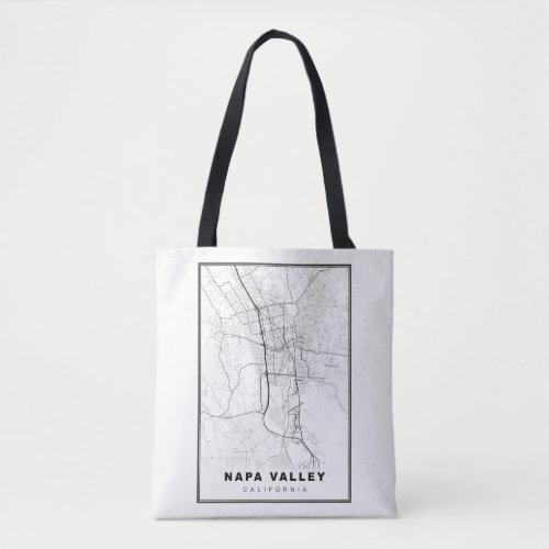 Napa Valley Map Tote Bag