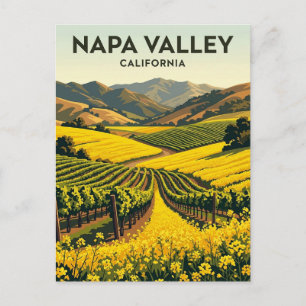 Napa Valley Mustard Flowers California Postcard