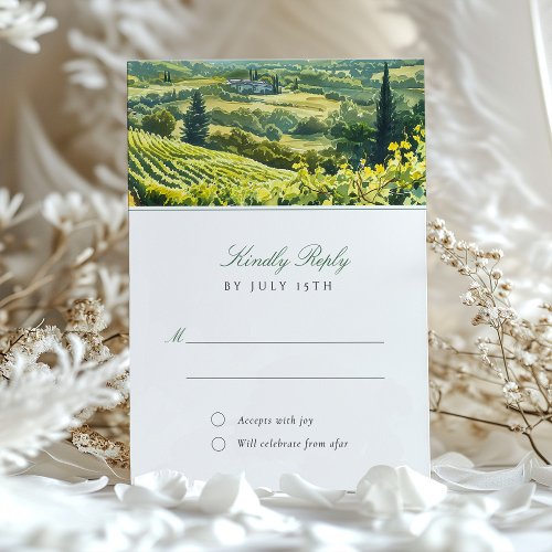 Napa Valley RSVP Invitation for Wedding