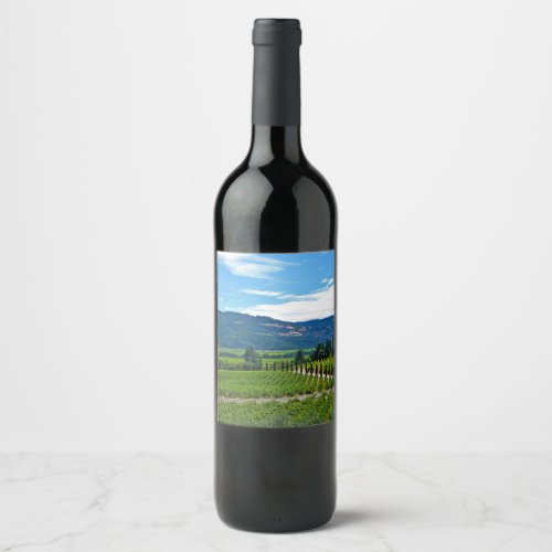 Napa Valley scene Wine Label