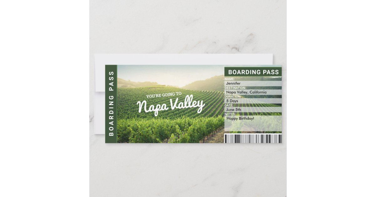 Any Occasion Boarding Pass - colors  Ticket template, Green bay, Surprise  trip reveal