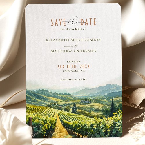 Napa Valley Vineyard Elegance Save_the_Date Invitation