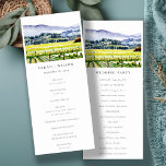 Napa Valley Vineyard Landscape Wedding Program<br><div class="desc">Napa Valley Watercolor Vineyard Landscape Theme Collection.- it's an elegant script watercolor Illustration of Napa Valley vineyard with mountains at the back, Perfect for your Vineyard destination wedding & parties. It’s very easy to customize, with your personal details. If you need any other matching product or customization, kindly message via...</div>