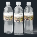 Napa Valley vineyard watercolor wedding Water Bottle Label<br><div class="desc">Napa Valley vineyard watercolor wedding thank you favors  water bottle labels</div>