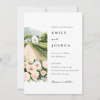 Napa Valley Vineyard Wedding Invitation