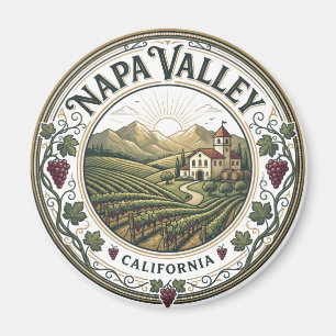 Napa Valley Vineyard Winery California Magnet