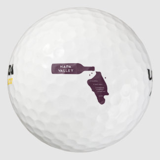 Napa Valley Wine Bottle Spill Logo Golf Balls