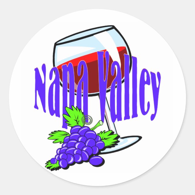 Napa Valley Wine Classic Round Sticker (Front)
