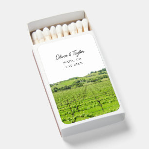 Napa Wedding Favor Personalized Matchboxes