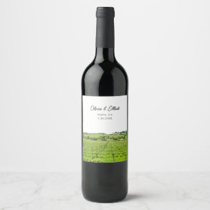 Napa Wedding Favor Personalized Wine Label