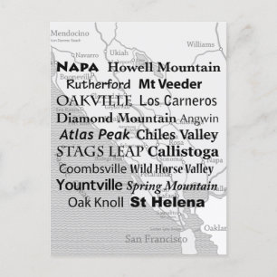 Napa Wine Country Postcard