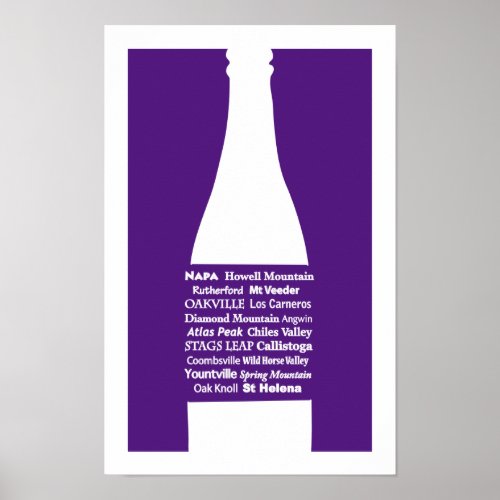 Napa Wine Purple Print