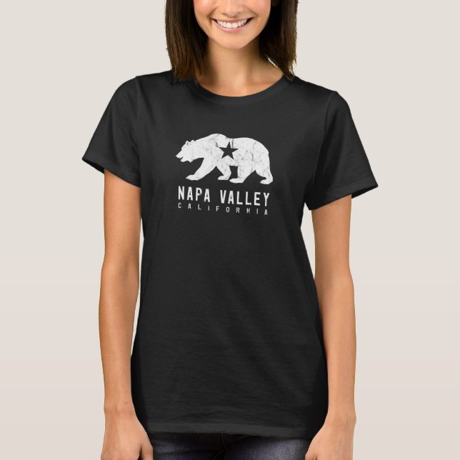 Napa Winery California Wine  Flag T-Shirt (Front)