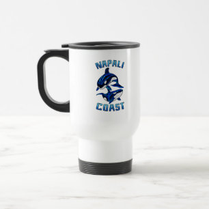 Napali Coast Hawaii Vacation Tribal Whale Orcas Travel Mug