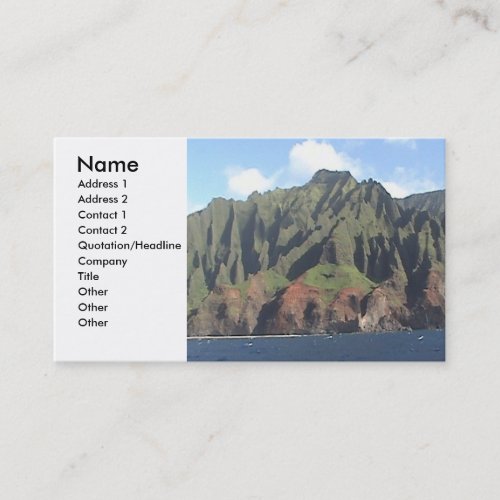 Napali Coast Profile Card Business Cards