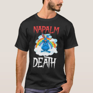 Napalm Death Rainbow Bunny Pink Napalm Death Rabbi T-Shirt