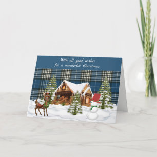 Napier Modern Tartan Christmas Holiday Card