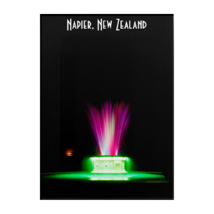 Napier NZ fountain Acrylic Print