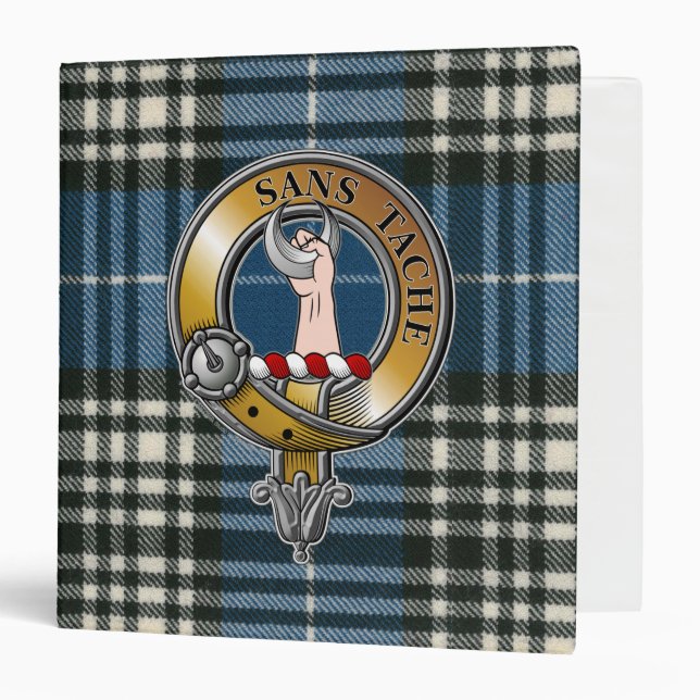 Napier Tartan & Badge 3 Ring Binder (Front/Inside)