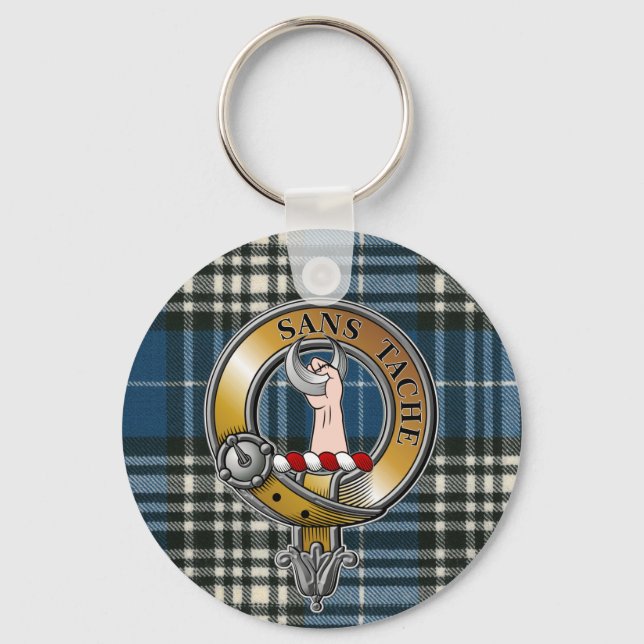 Napier Tartan & Badge Keychain (Front)