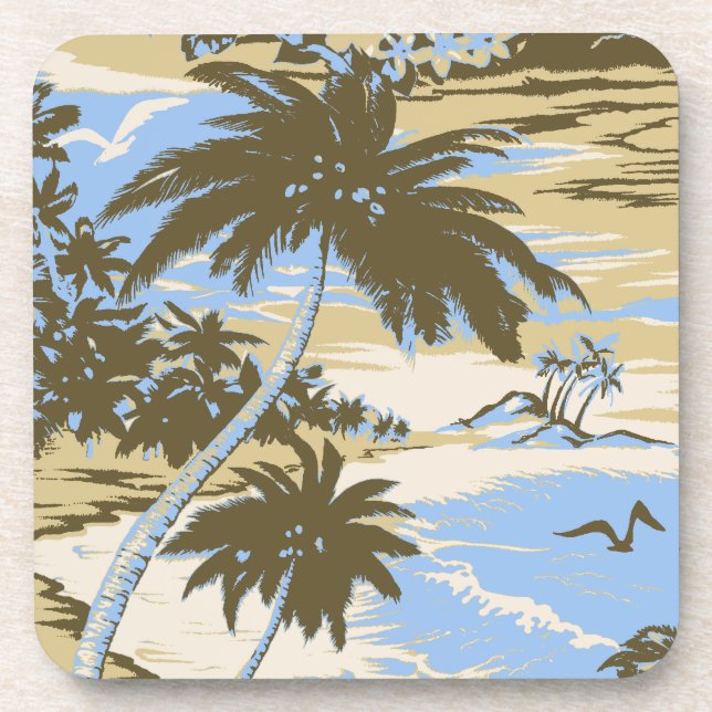 Napili Bay Hawaiian Cork-backed Coasters (Front)