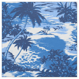 Napili Bay Hawaiian Island Scenic Aloha Print Fabric