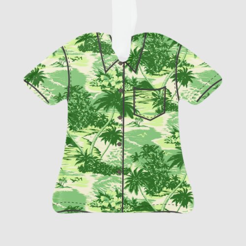 Napili Bay Hawaiian Island Scenic Aloha Shirt Ornament