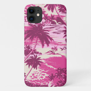 Napili Bay Hawaiian Island Scenic Pink iPhone 11 Case