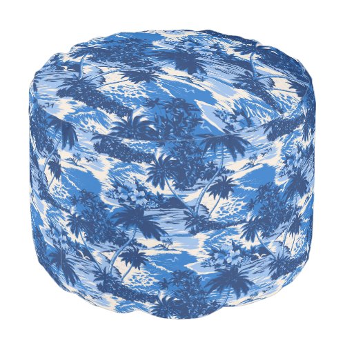 Napili Bay Hawaiian Island Scenic Pouf